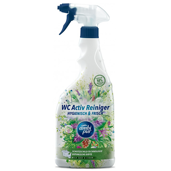 Універсальний засіб для чищення туалету і ванної кімнати Ambi Pur WC Botanical Fragrances Дика шавлія і кедр, 750 мл (821106) - 